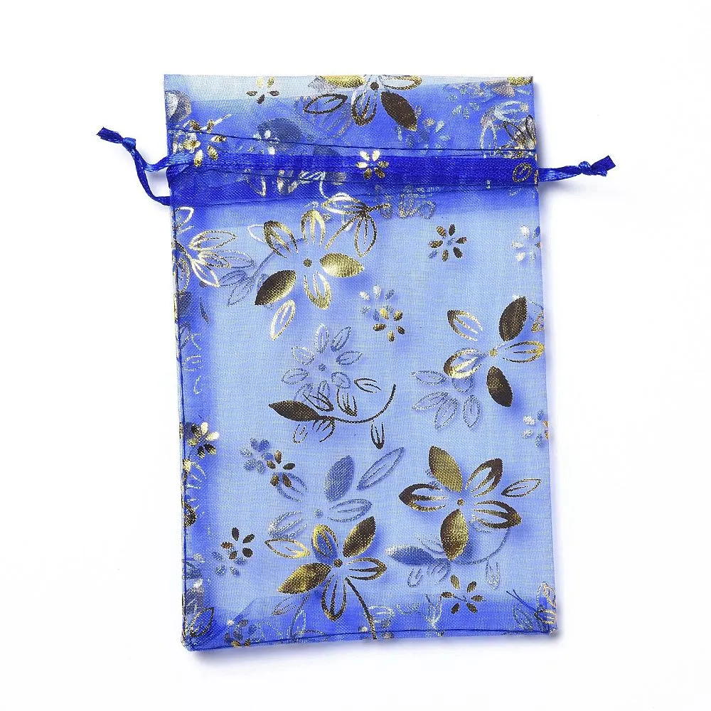 1 Bag Organza Drawstring Jewelry Pouches, Wedding Party Gift Bags, 15x10x0.11cm