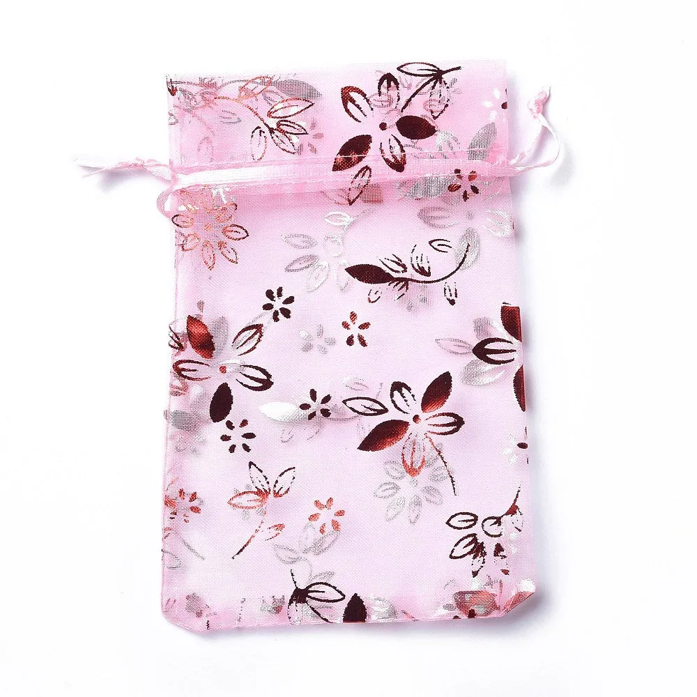 1 Bag Organza Drawstring Jewelry Pouches, Wedding Party Gift Bags, 15x10x0.11cm