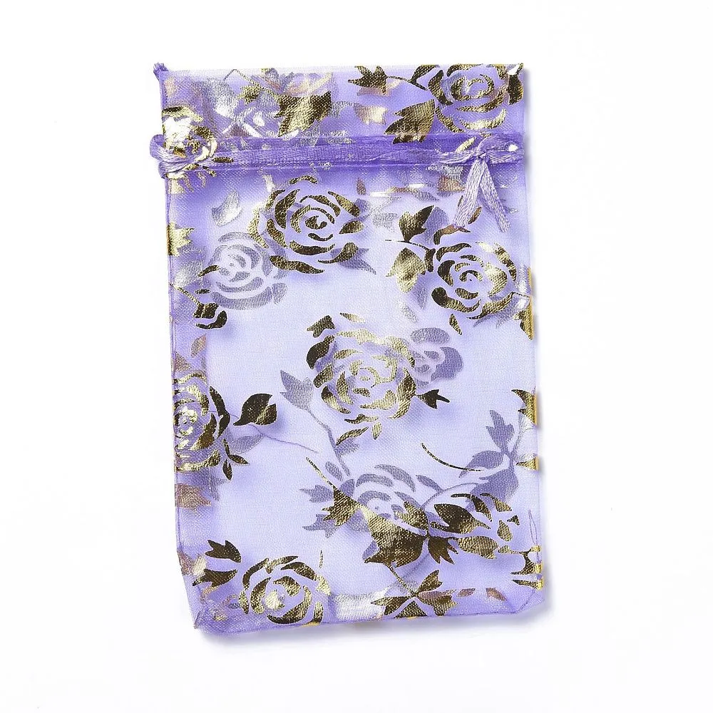 1 Bag Organza Drawstring Jewelry Pouches, Wedding Party Gift Bags, 15x10x0.11cm