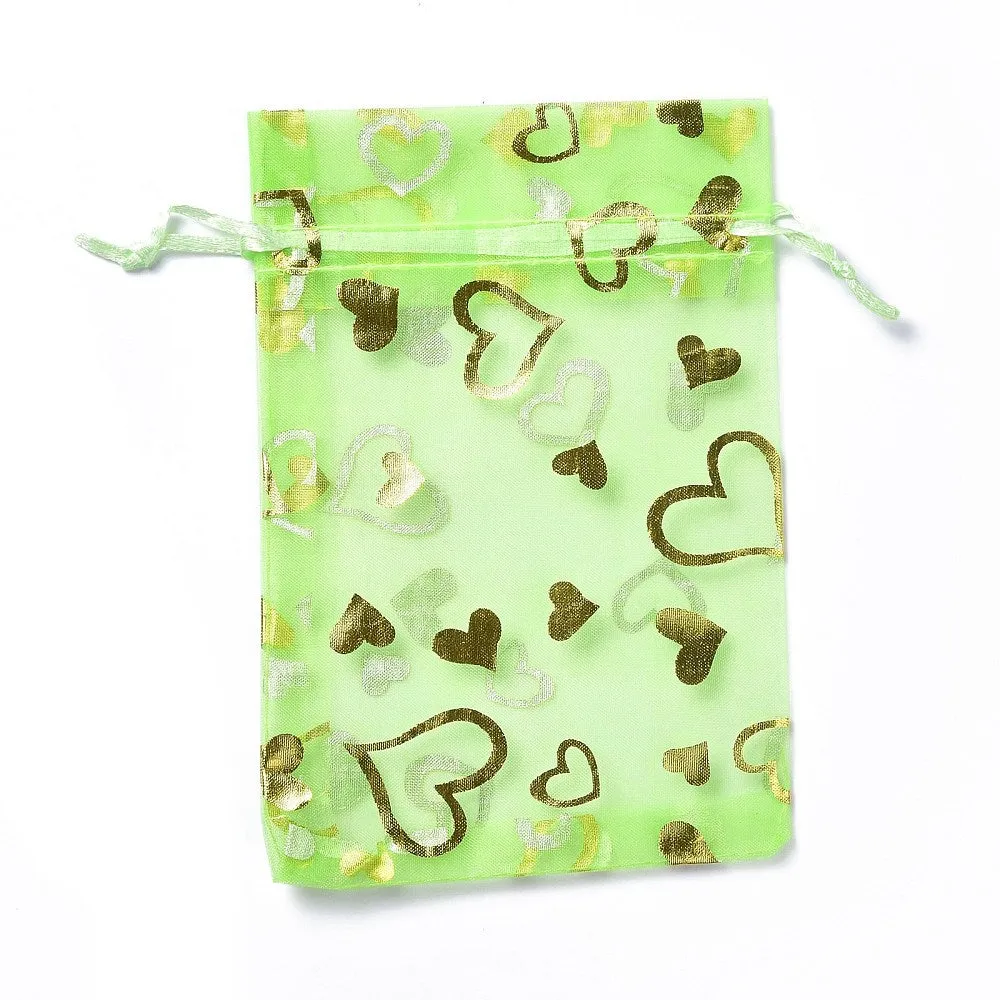 1 Bag Organza Drawstring Jewelry Pouches, Wedding Party Gift Bags, 15x10x0.11cm