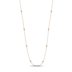 14K Rose Gold 0.72ctw Diamond Chord Necklace