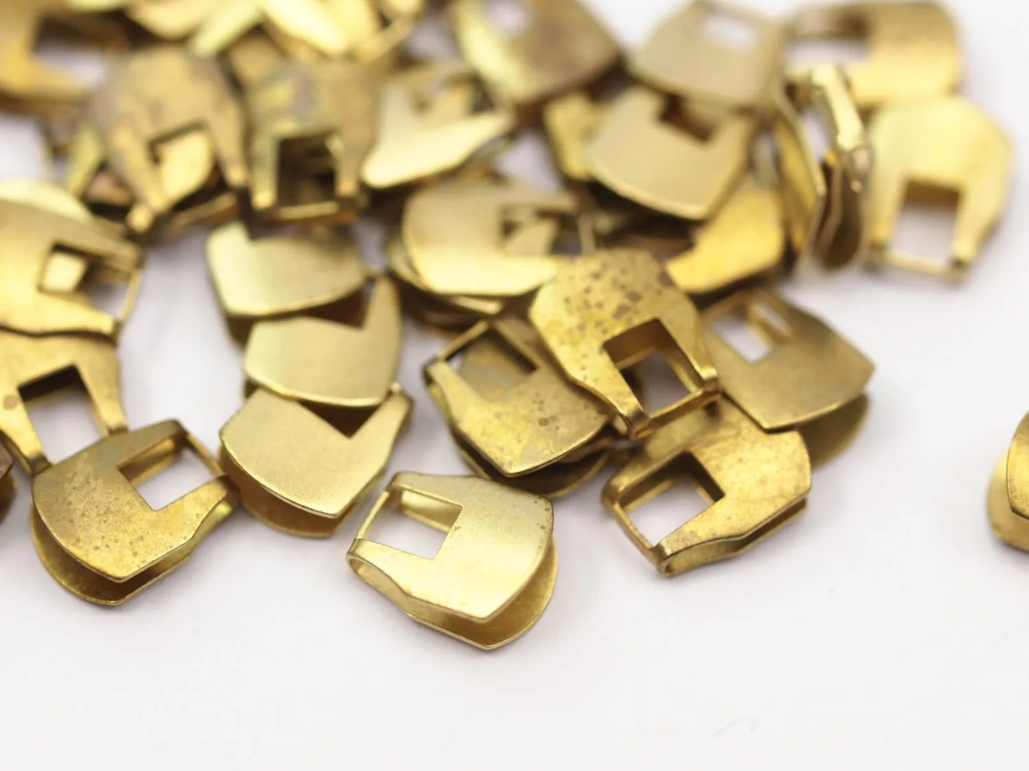 30 Pcs Raw Brass End Caps For Soldering To Snake Chain Ends 11X8mm B0054