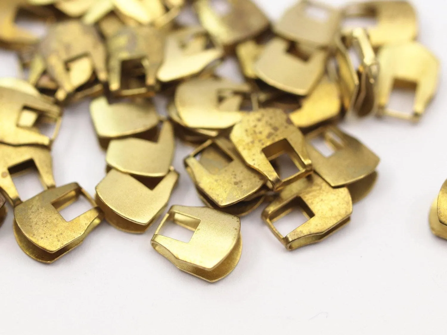 30 Pcs Raw Brass End Caps For Soldering To Snake Chain Ends 11X8mm B0054
