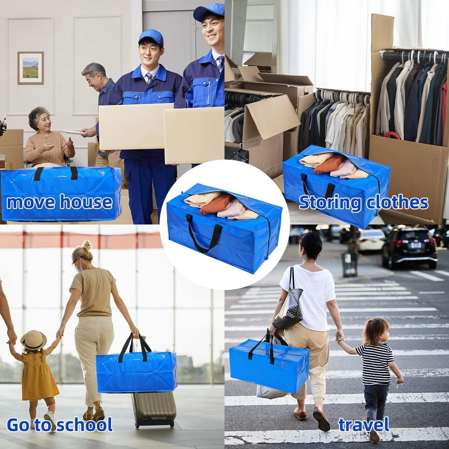 4 Pack Heavy Duty Extra Large Moving Bags Bn-link