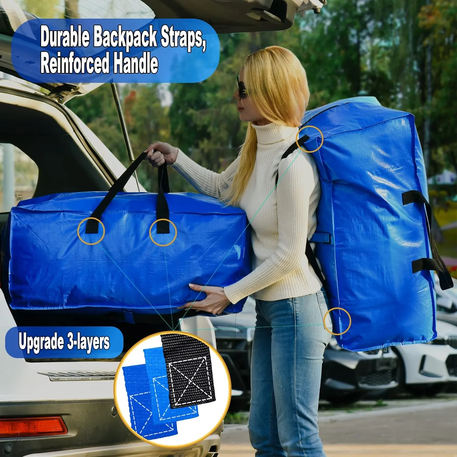 4 Pack Heavy Duty Extra Large Moving Bags Bn-link