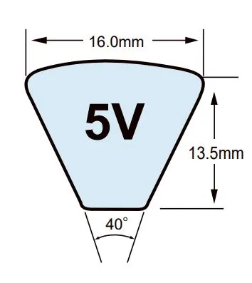 5V1600 V-Belt - 160.0" Length