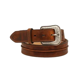 Ariat Men's Rowdy Brown Center Cord Western Belt