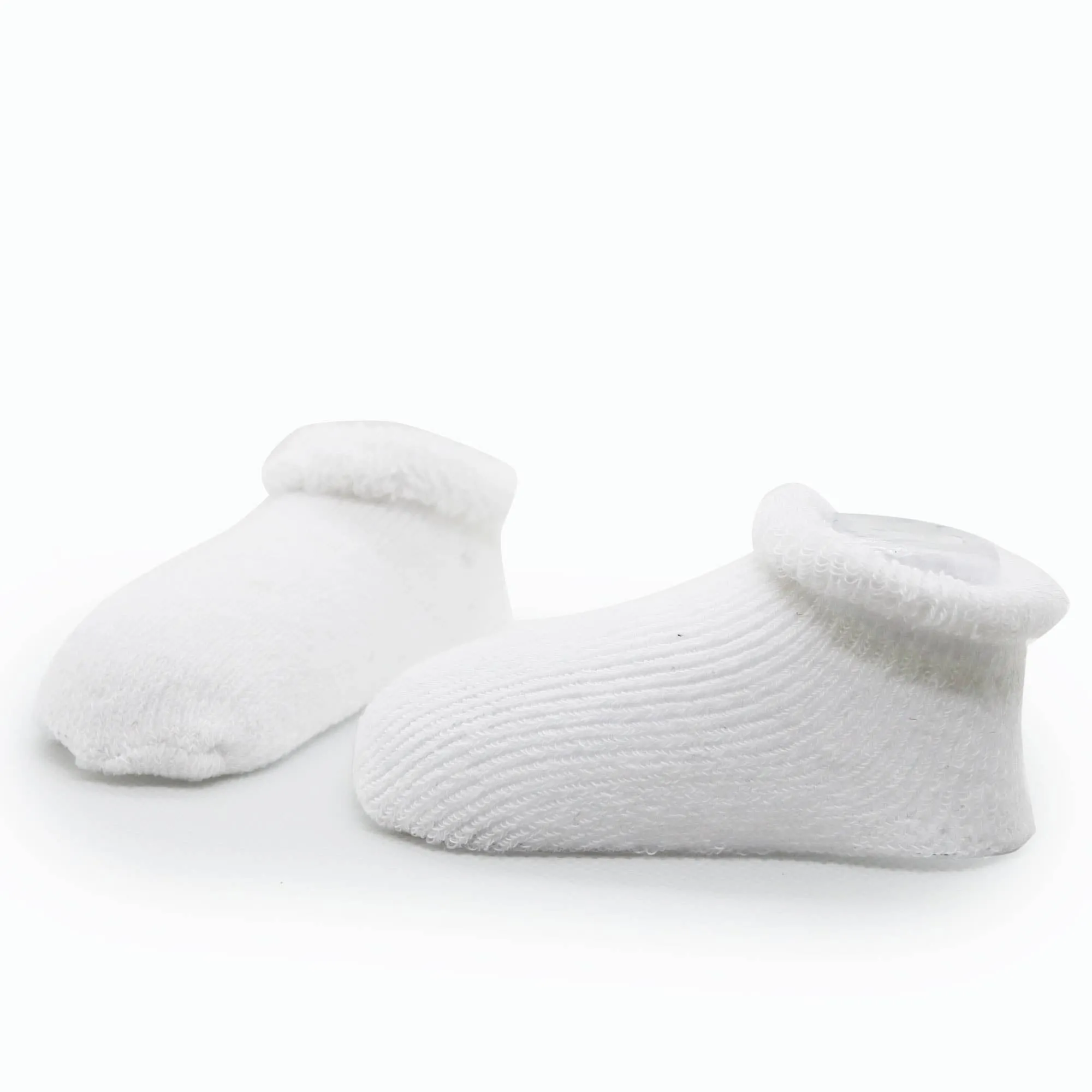 Baby Socks Terry - Pack Of 2 White 0-3M