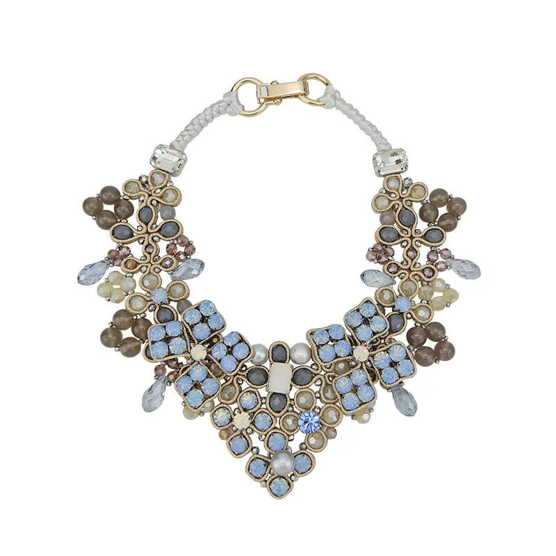 Bead Embroidery Statement Handmade Necklace Jewellery