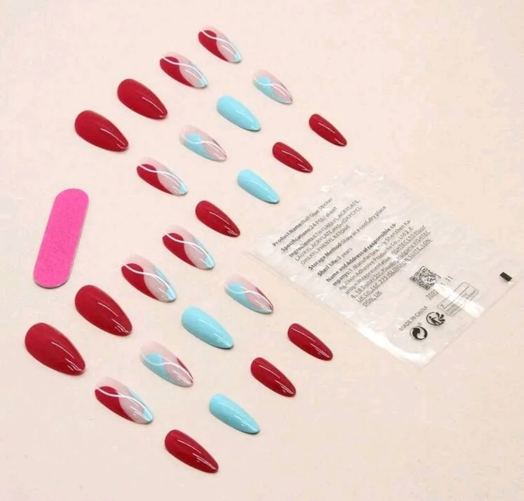 Beauty - Nails - pink blue