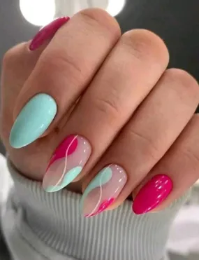 Beauty - Nails - pink blue