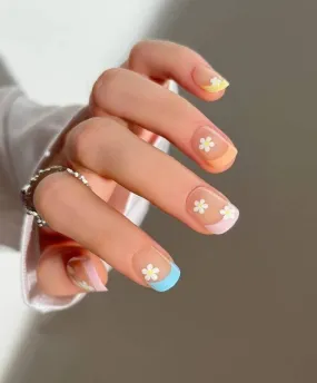 Beauty - Nails - short - colour floral