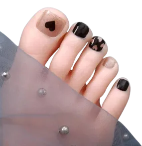 Beauty - Nails - toes - black heart sticker