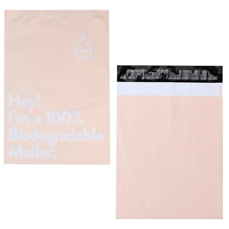 Biodegradable Courier Bag - Waterproof Self-Seal Pouch for Clothing Packages, Express Mail, Postal Use (50pcs/lot)