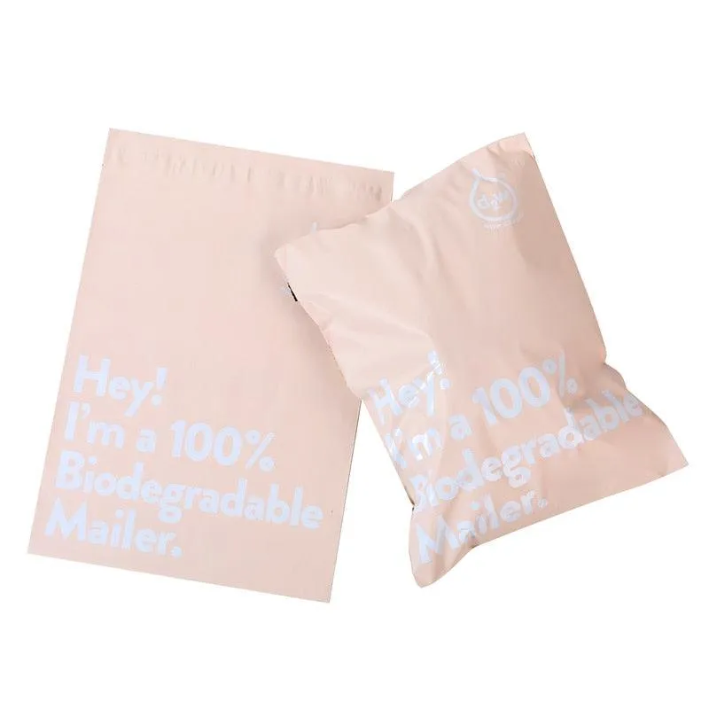 Biodegradable Courier Bag - Waterproof Self-Seal Pouch for Clothing Packages, Express Mail, Postal Use (50pcs/lot)