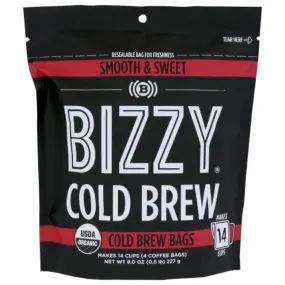 Bizzy Coffee - Organic Smooth & Sweet, 8 oz (Pack of 6)