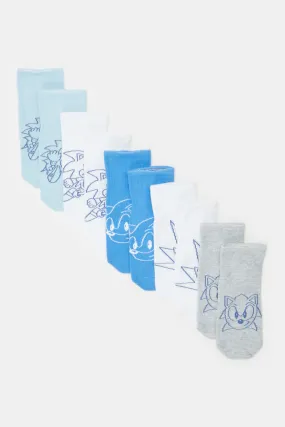 Boys Assorted Sonic Ankle Length Socks (5 Pairs)