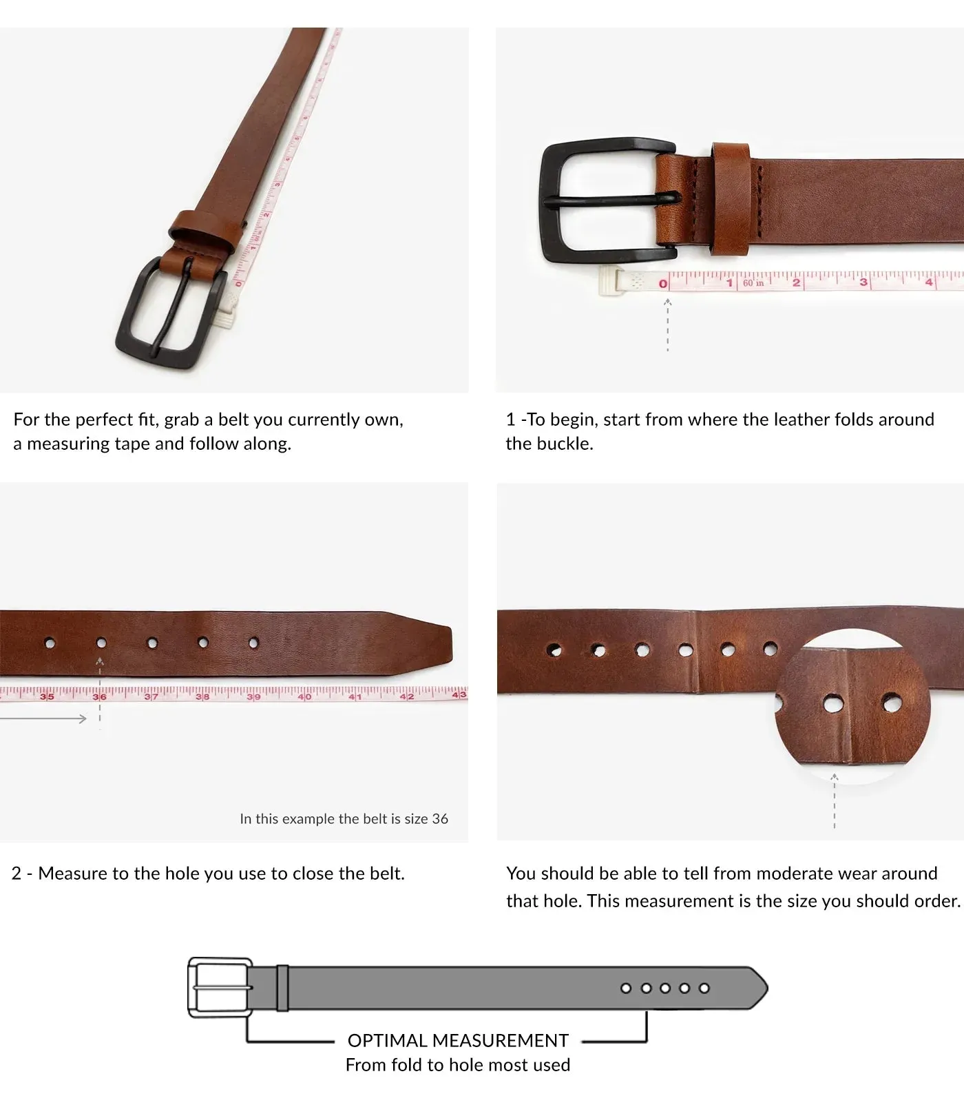 Brave Kezia Vachetta Leather Belt
