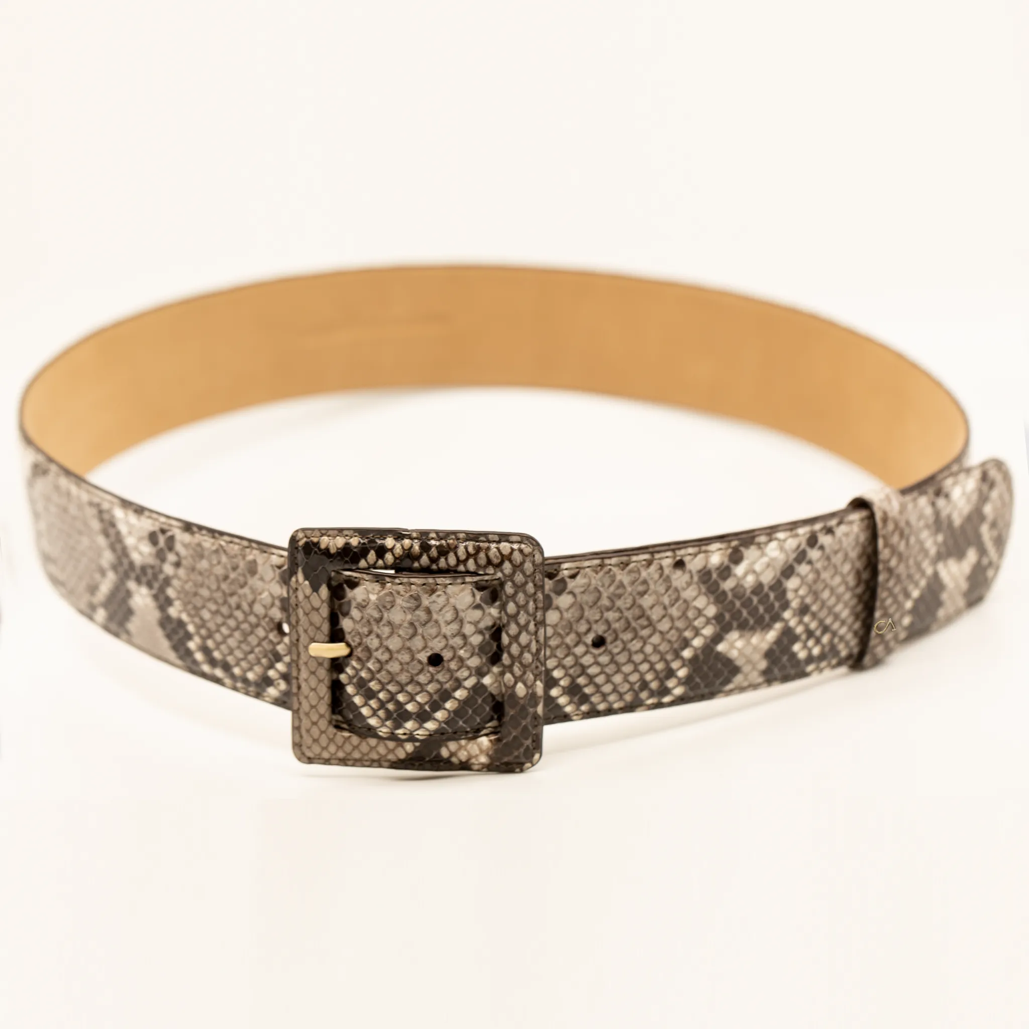 CA Hampton Natural Python Couture waist belt