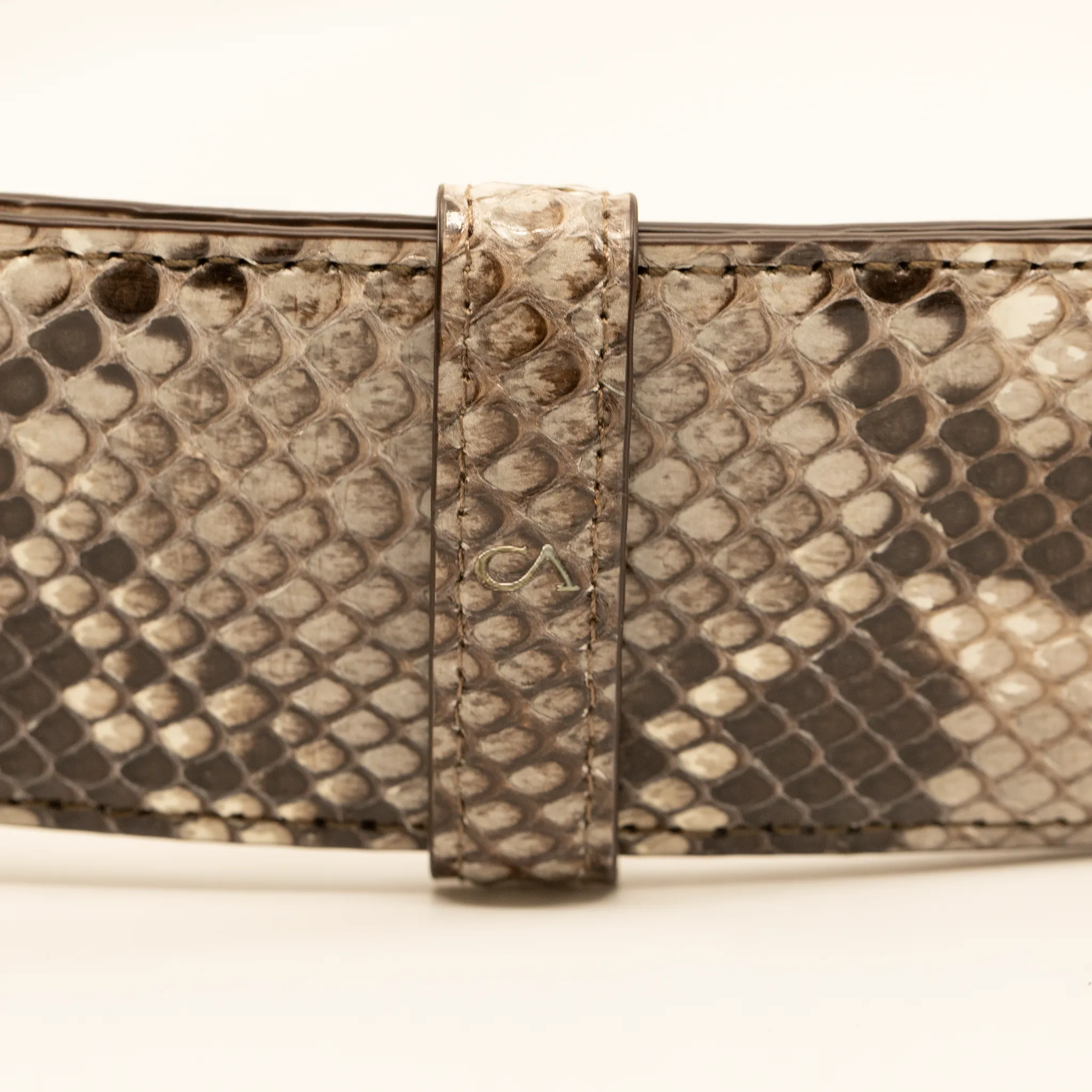 CA Hampton Natural Python Couture waist belt