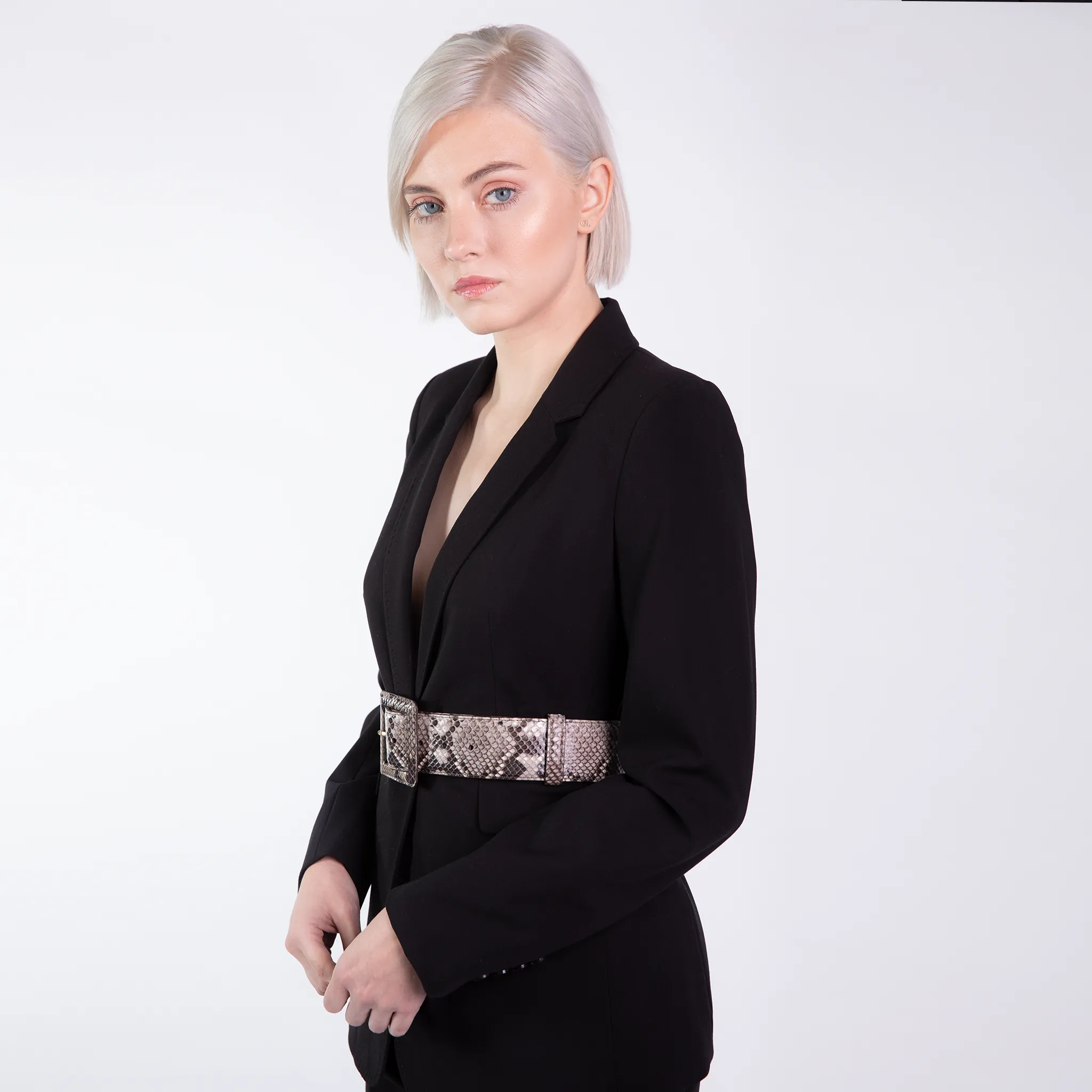 CA Hampton Natural Python Couture waist belt