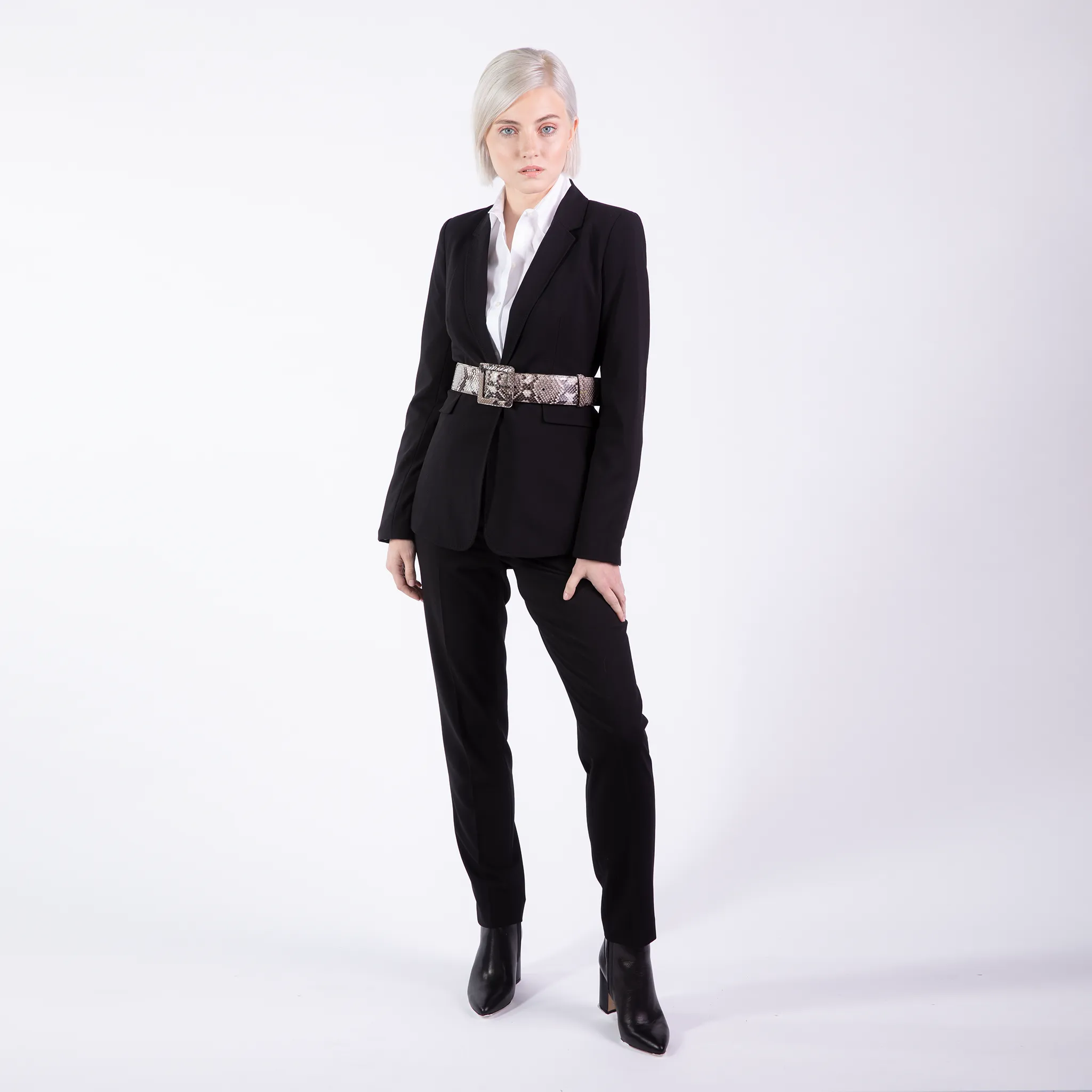 CA Hampton Natural Python Couture waist belt