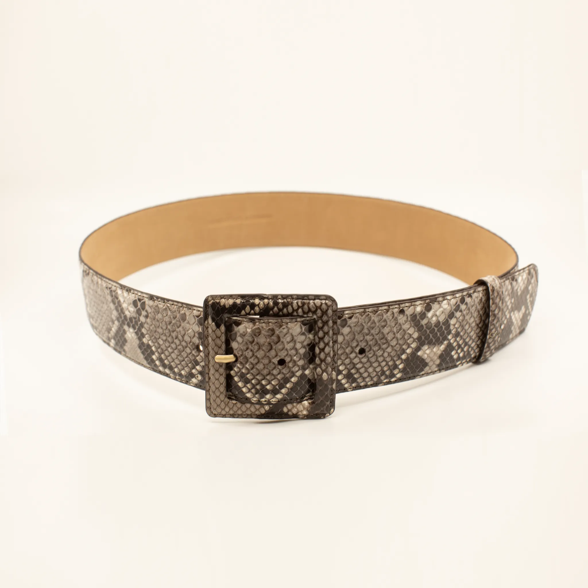 CA Hampton Natural Python Couture waist belt