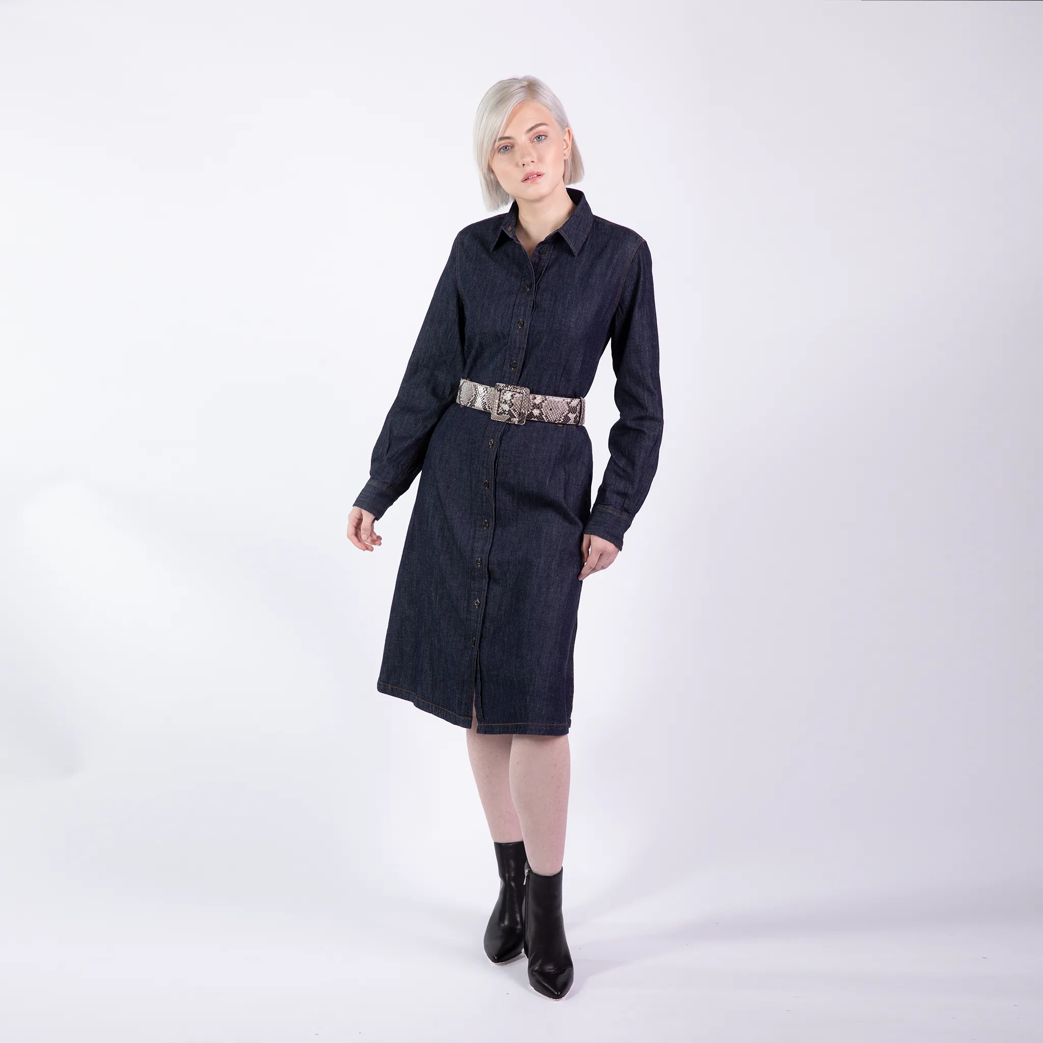 CA Hampton Natural Python Couture waist belt