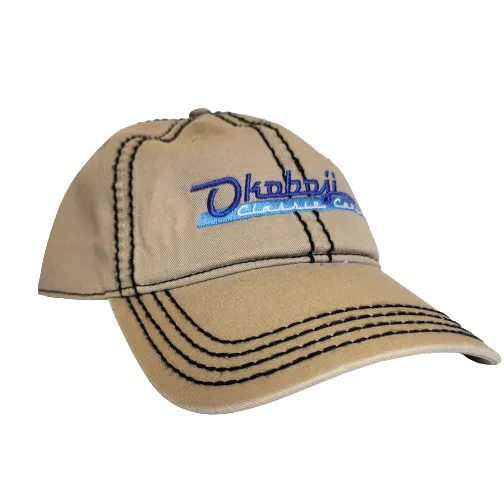 CAP KHAKI BLACK STITCH