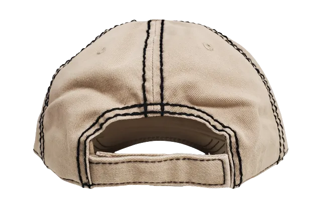CAP KHAKI BLACK STITCH