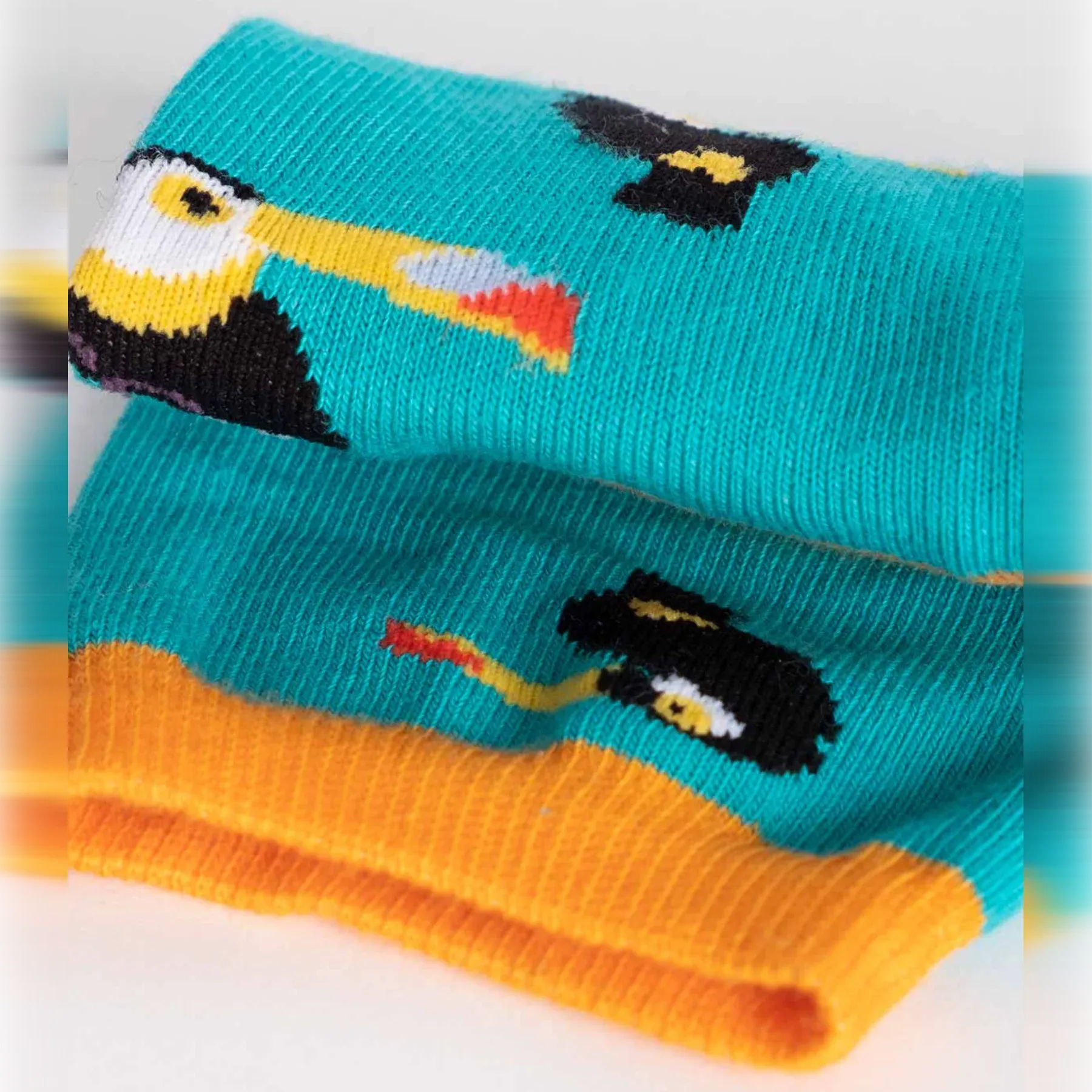 Cotton, Colourful, Toucan Themed Socks