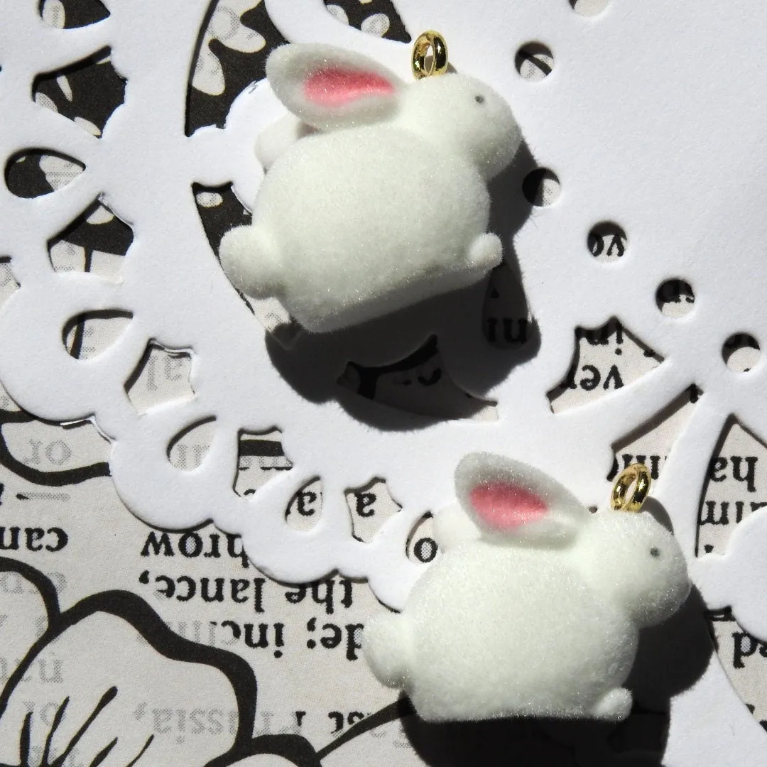 Cottontail Bunny Rabbit Charms (Set of 2)