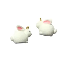 Cottontail Bunny Rabbit Charms (Set of 2)
