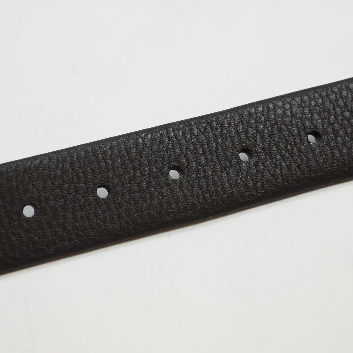 Dark brown soft calf "tubo" tubular dress belt