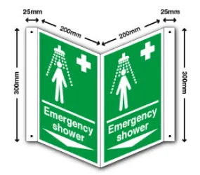 Emergency shower   arrow down
