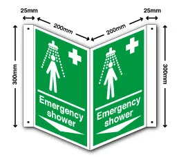 Emergency shower   arrow down