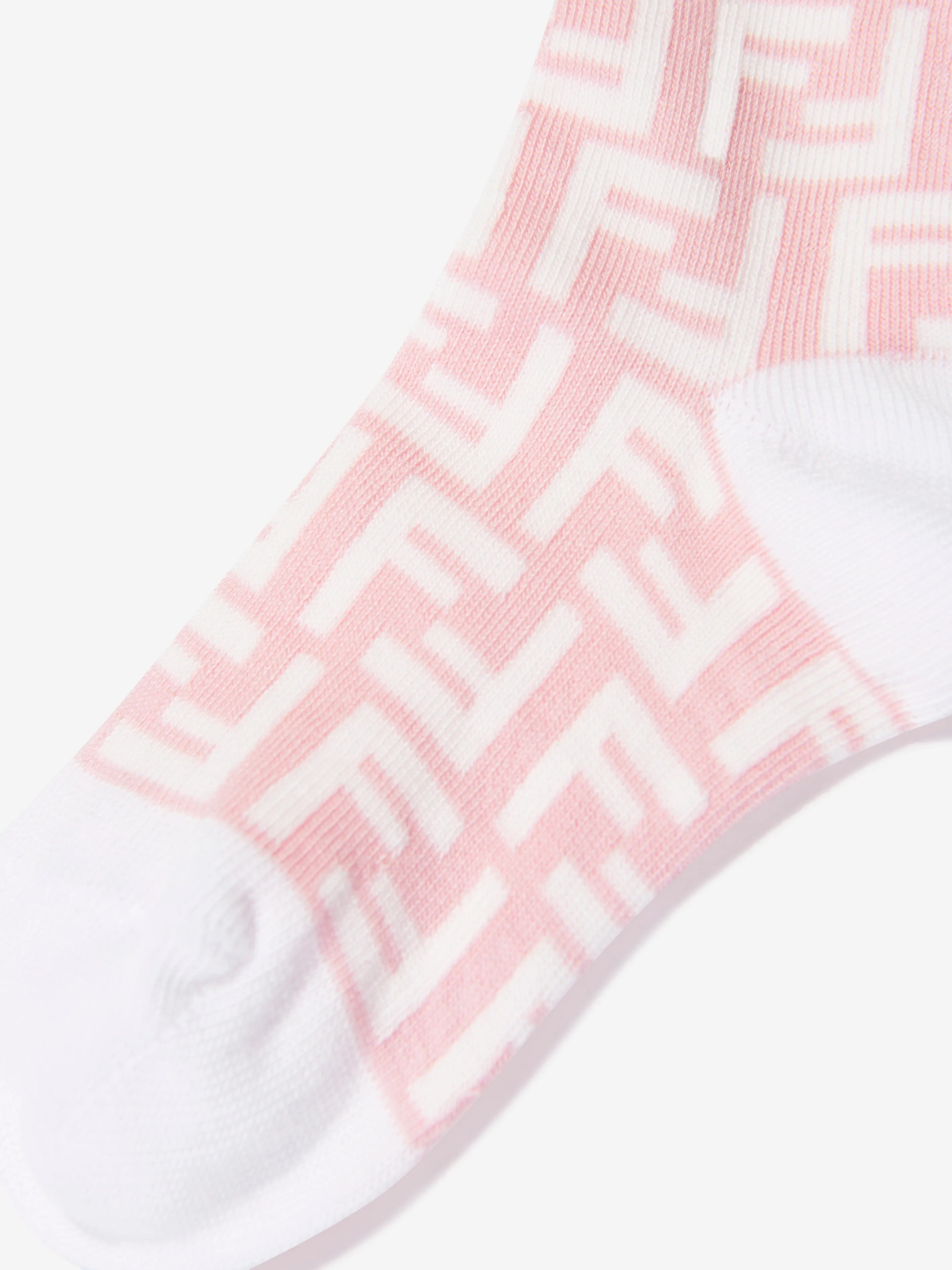 Fendi Girls FF Logo Socks in Pink