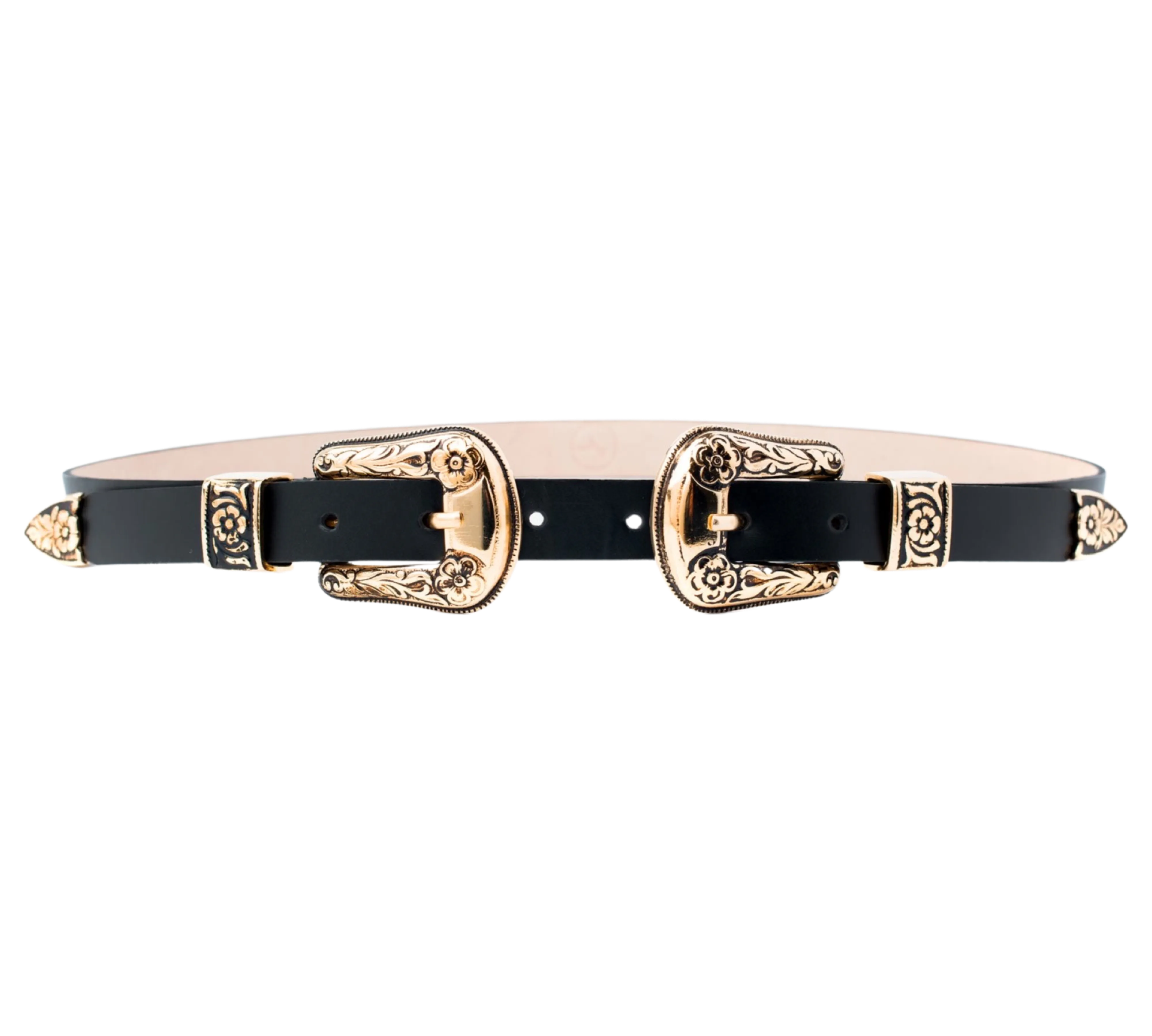 Flor Belt Black Gold