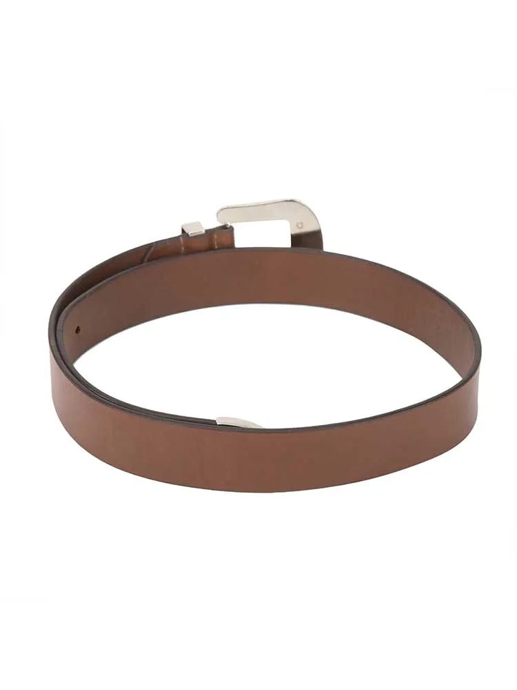 Geniune Leather Brown Cowboy Belt
