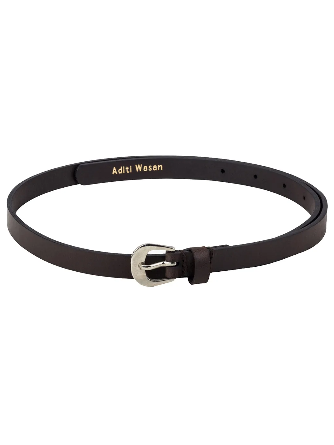 Genuine leather dark brown Women's Belt