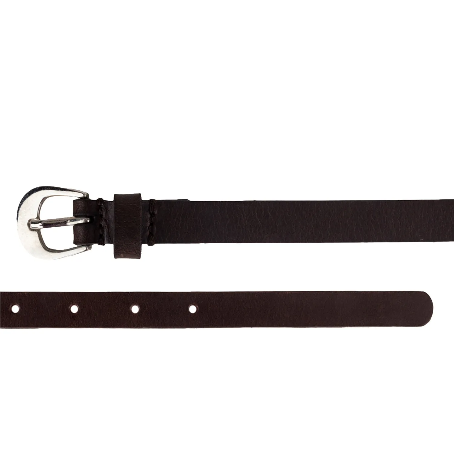 Genuine leather dark brown Women's Belt