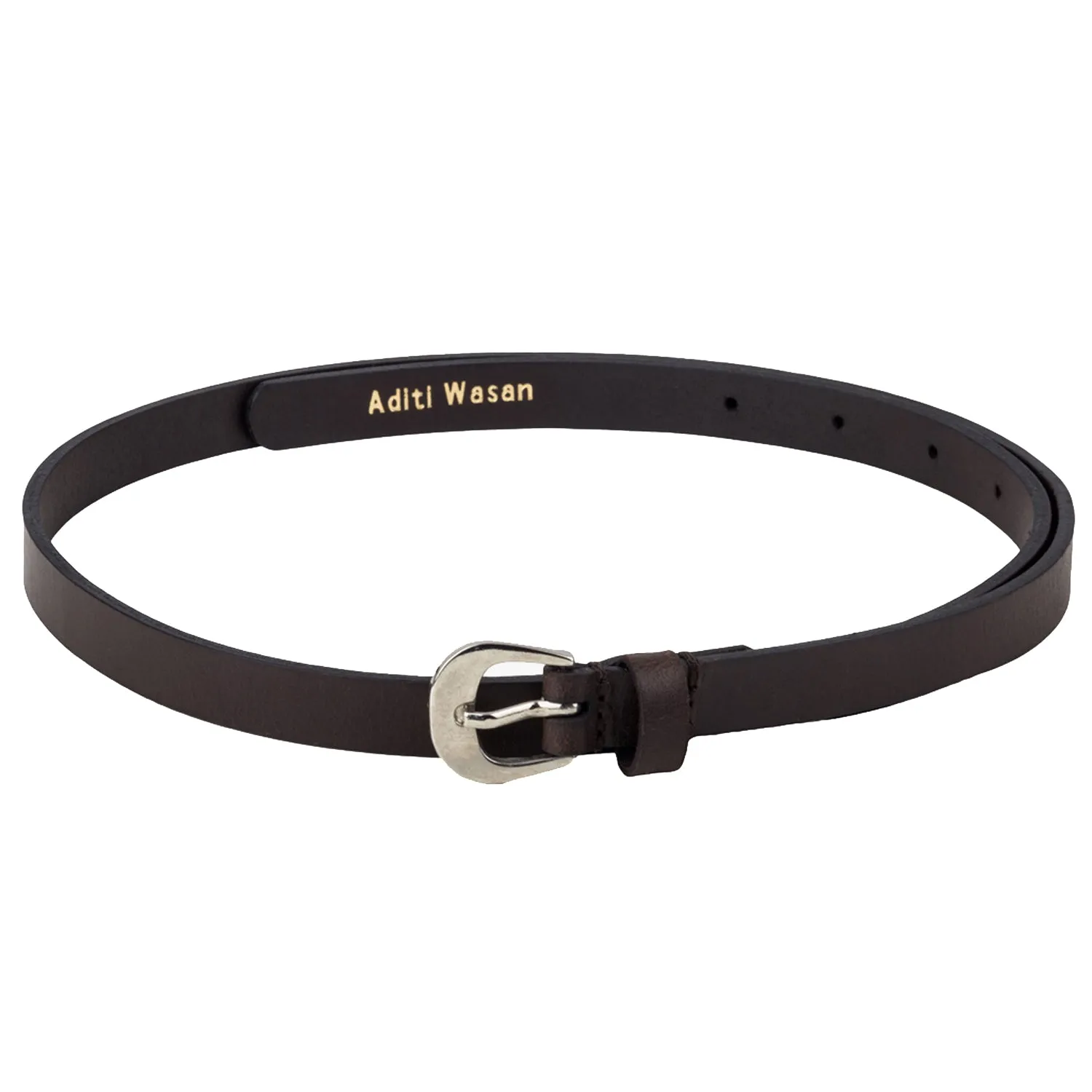 Genuine leather dark brown Women's Belt