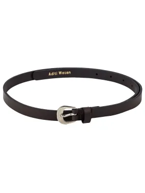 Genuine leather dark brown Women's Belt