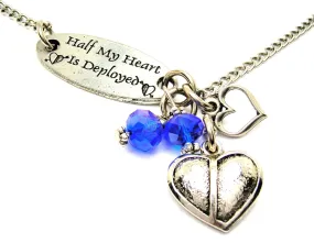 Half My Heart Is Deployed And Half My Heart Lariat Necklace