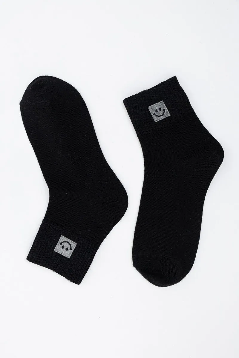 Happy Feet Embroidered Socks
