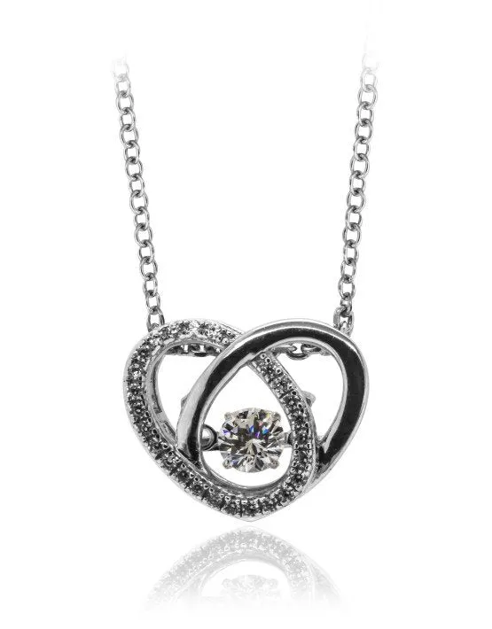 Heart Shimmering Stone Pendant