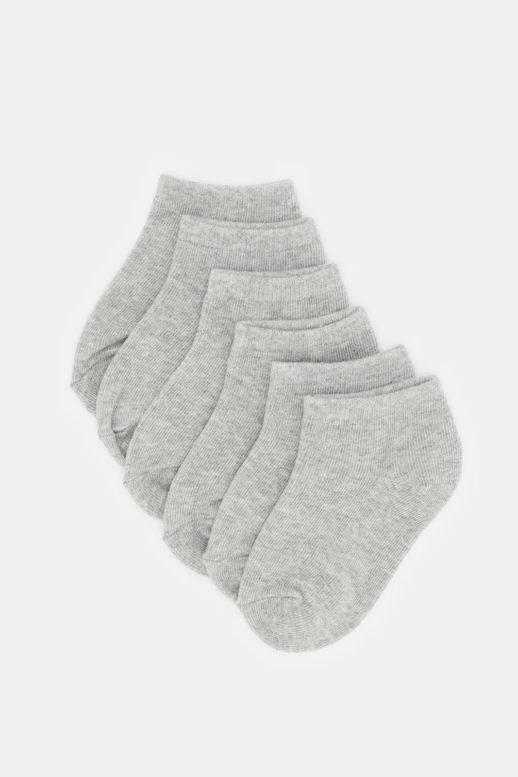 Infant Boys Grey Ankle Length Socks (3 Pairs)