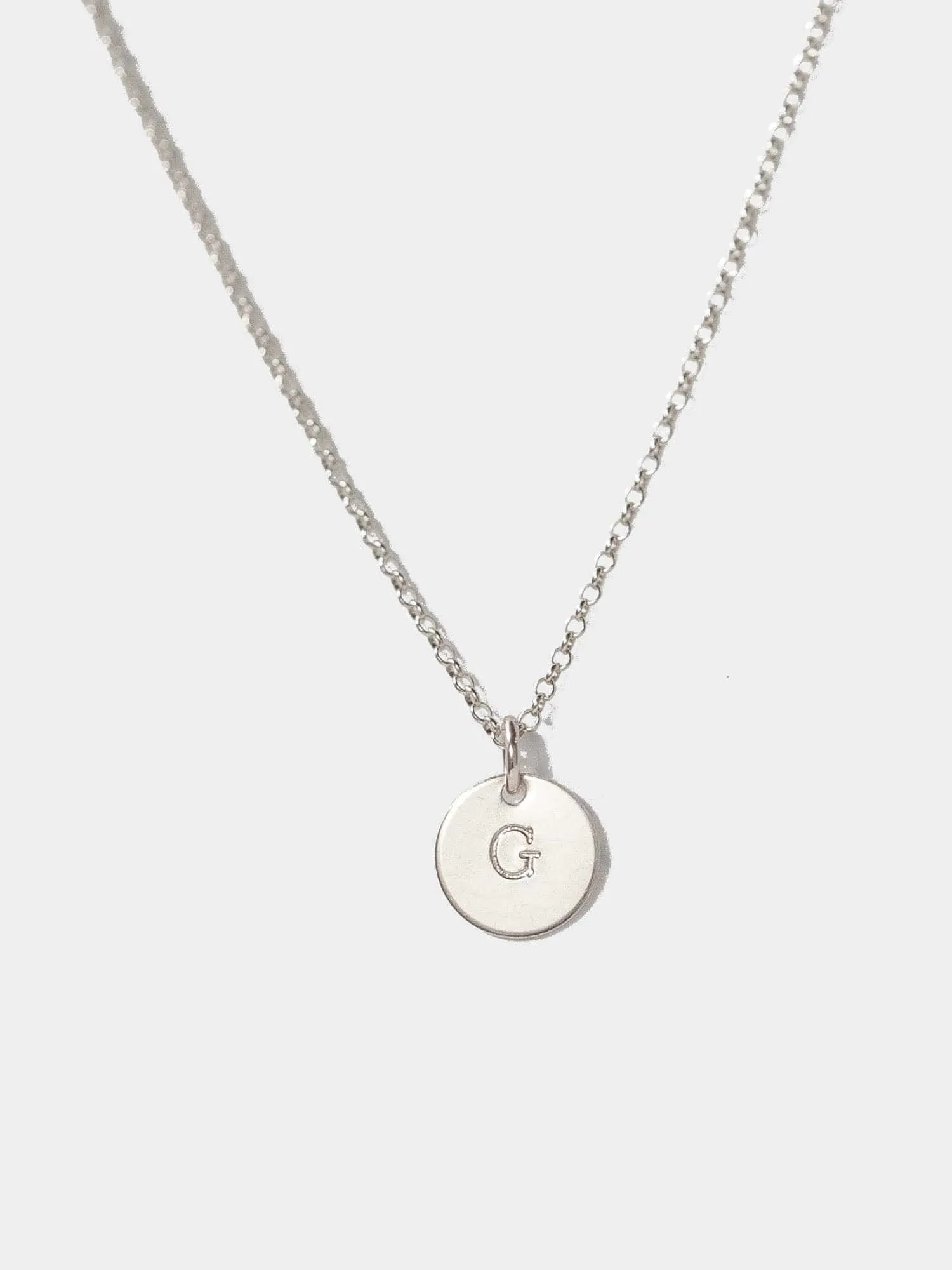 Initial Mini Disc Necklace