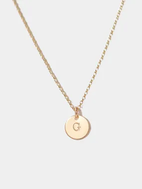 Initial Mini Disc Necklace