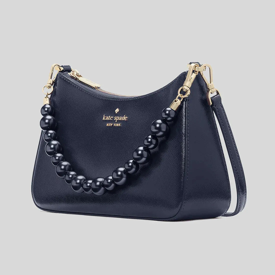 KATE SPADE Madison Faux Pearl Medium Convertible Crossbody Bag Parisian Navy RB-KI932